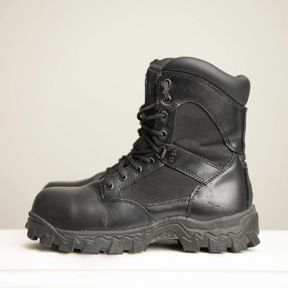 Rocky Alpha Force Waterproof Tactical Boots Black Size M5/W6.5 Utility‎ Law Duty
